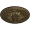 Ekena Millwork Amelia Ceiling Medallion (Fits Canopies up to 2 3/8"), Hand-Painted Brass, 19 5/8"OD x 3/4"P CM20AMBRS - alternate 2